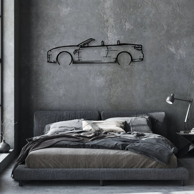 M4 2023 Convertible Classic Silhouette Metal Wall Art - Automotive Garage Decor