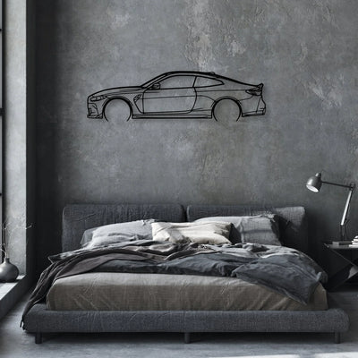 M4 CSL G82 Classic Silhouette Metal Wall Art - Automotive Garage Decor