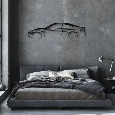 M4 F82 Classic Silhouette Metal Wall Art - Automotive Garage Decor