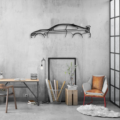 M4 GTS F82 Classic Silhouette Metal Wall Art - Automotive Garage Decor