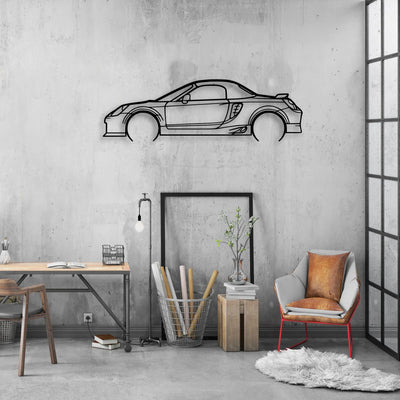 MR2 2005 Classic Silhouette Metal Wall Art - Automotive Garage Decor