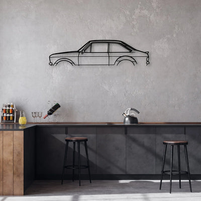 MST Escort MK2 2021 Classic Silhouette Metal Wall Art - Automotive Garage Decor