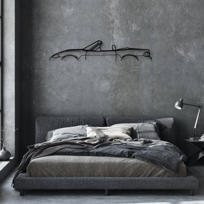 MX-5 Miata 2000 Classic Silhouette Metal Wall Art - Automotive Garage Decor