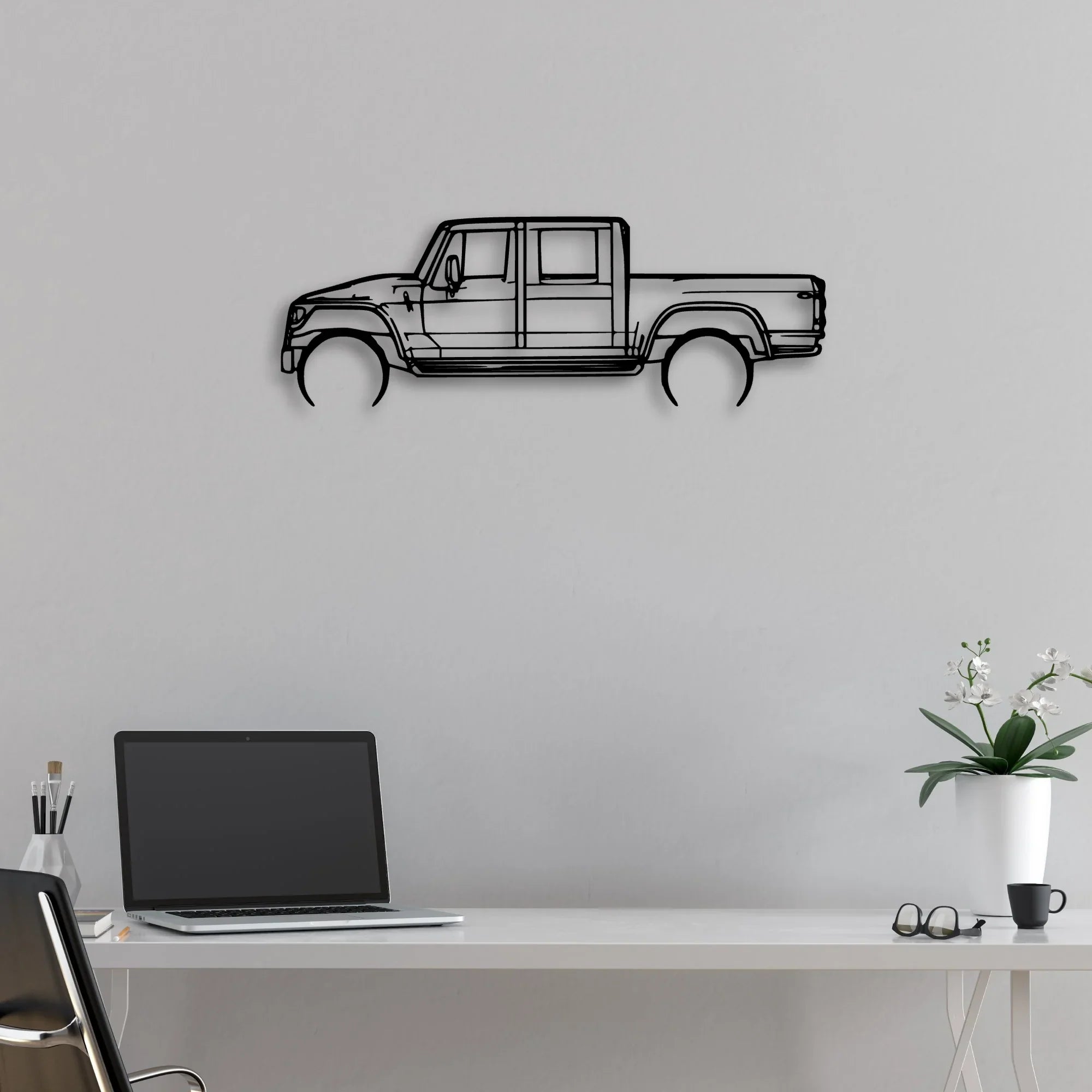 MXT Classic Silhouette Metal Wall Art - Automotive Garage Decor