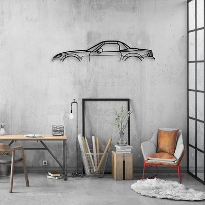 MX 5 2015 Classic Silhouette Metal Wall Art - Automotive Garage Decor