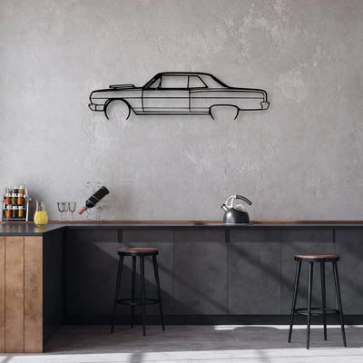 Mali SS 1965 Classic Silhouette Metal Wall Art - Automotive Garage Decor