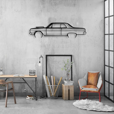 Mali SS 1965 Classic Silhouette Metal Wall Art - Automotive Garage Decor