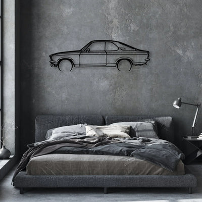 Manta GT Black Magic Classic Silhouette Metal Wall Art - Automotive Garage Decor