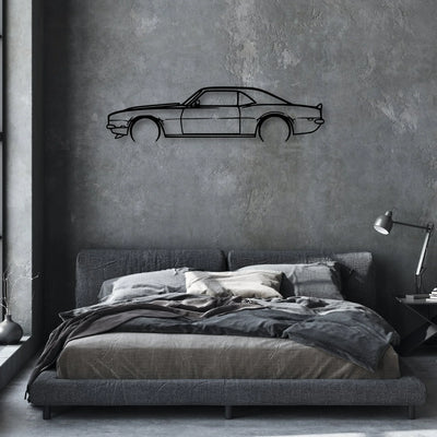 Maro SS 1968 Classic Silhouette Metal Wall Art - Automotive Garage Decor
