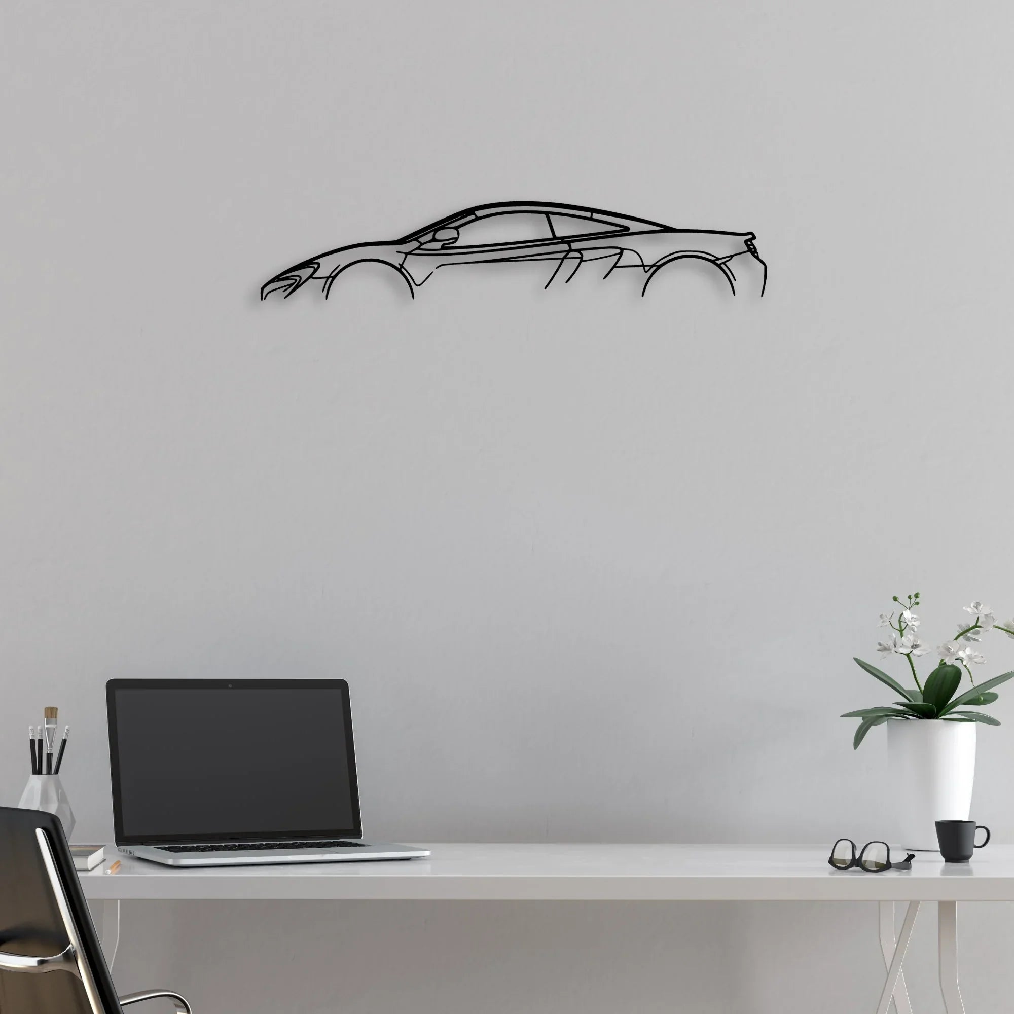 Mcl 650S Classic Silhouette Metal Wall Art - Automotive Garage Decor