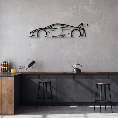 Mcl GT3 Classic Silhouette Metal Wall Art - Automotive Garage Decor