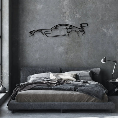 Mercedes AMG GT3 Classic Silhouette Metal Wall Art - Automotive Garage Decor