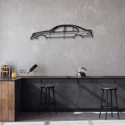 Mercedes E55 AMG W211 Classic Silhouette Metal Wall Art - Automotive Garage Decor