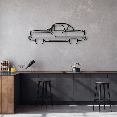 Metropolitan 1960 Classic Silhouette Metal Wall Art - Automotive Garage Decor