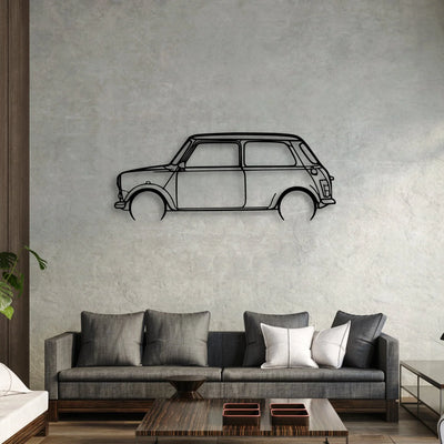 Mini 1995 Classic Silhouette Metal Wall Art - Automotive Garage Decor