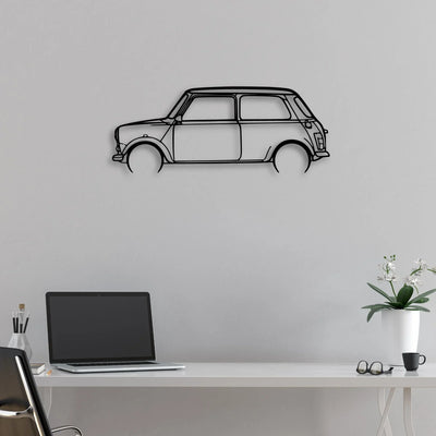 Mini 1995 Classic Silhouette Metal Wall Art - Automotive Garage Decor