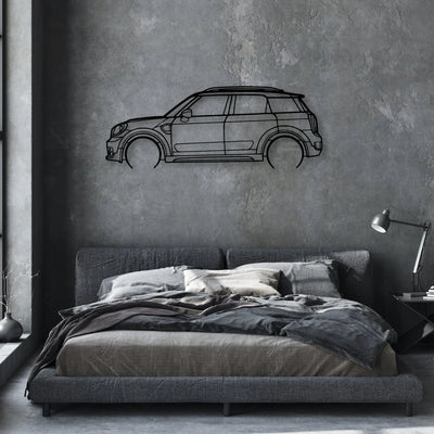 Mini Countryman 2018 Classic Silhouette Metal Wall Art - Automotive Garage Decor