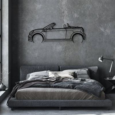 Mini Roadster 2012 Classic Silhouette Metal Wall Art - Automotive Garage Decor