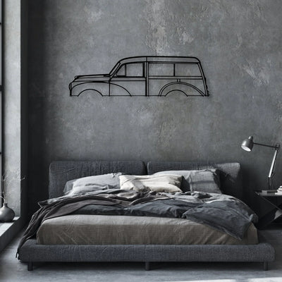 Minor Traveller 1965 Classic Silhouette Metal Wall Art - Automotive Garage Decor