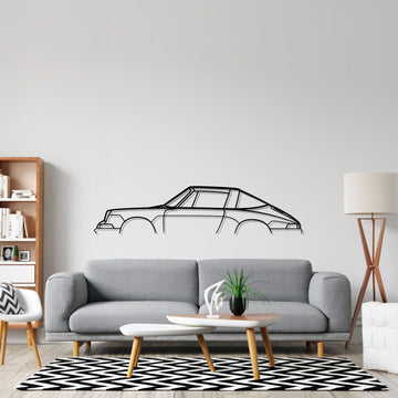 911e Targa Classic Silhouette Metal Wall Art