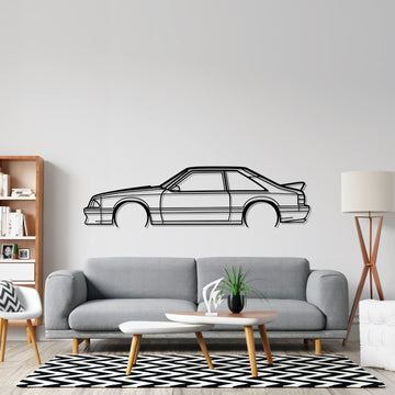 Mustang Cobra 1993 Detailed Silhouette Metal Wall Art