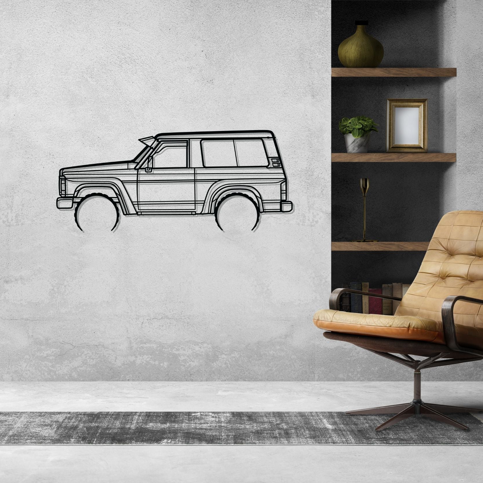 Patrol GQ 1988 Detailed Silhouette Metal Wall Art