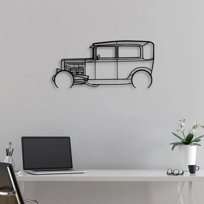 Model A 1931 Classic Silhouette Metal Wall Art - Automotive Garage Decor