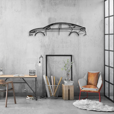 Mondeo Fusion 2015 Classic Silhouette Metal Wall Art - Automotive Garage Decor