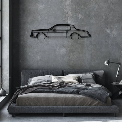 Monte Carlo 1978 Classic Silhouette Metal Wall Art - Automotive Garage Decor