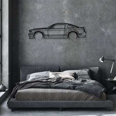 Mustang GT500 2008 Classic Silhouette Metal Wall Art - Automotive Garage Decor