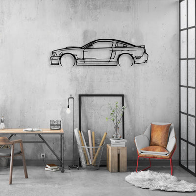 Mustang GT 2007 California Classic Silhouette Metal Wall Art - Automotive Garage Decor