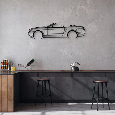 Mustang GT 2010 Cabrio Classic Silhouette Metal Wall Art - Automotive Garage Decor