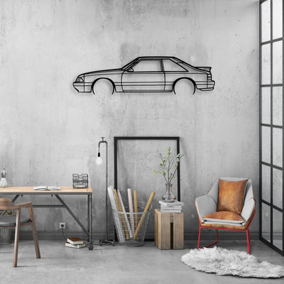 Mustang LX 2 Classic Silhouette Metal Wall Art - Automotive Garage Decor