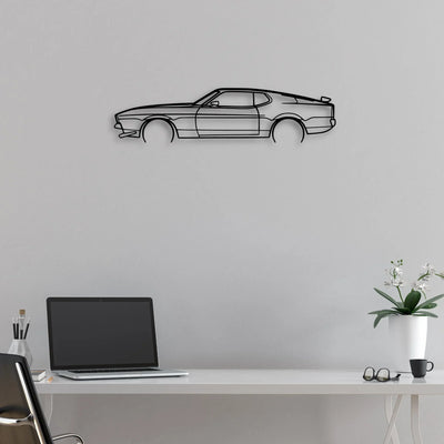 Mustang Mach 1 2 Classic Silhouette Metal Wall Art - Automotive Garage Decor