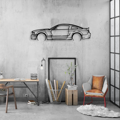 Mustang Stallion 2006 Classic Silhouette Metal Wall Art - Automotive Garage Decor