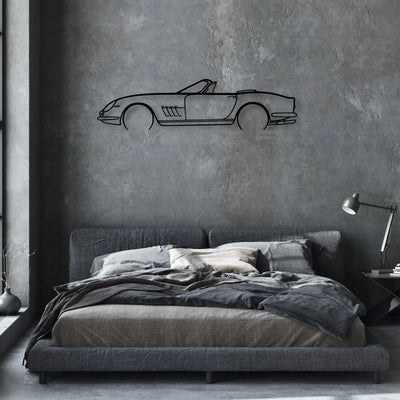 NART Spyder 1967 Classic Silhouette Metal Wall Art - Automotive Garage Decor