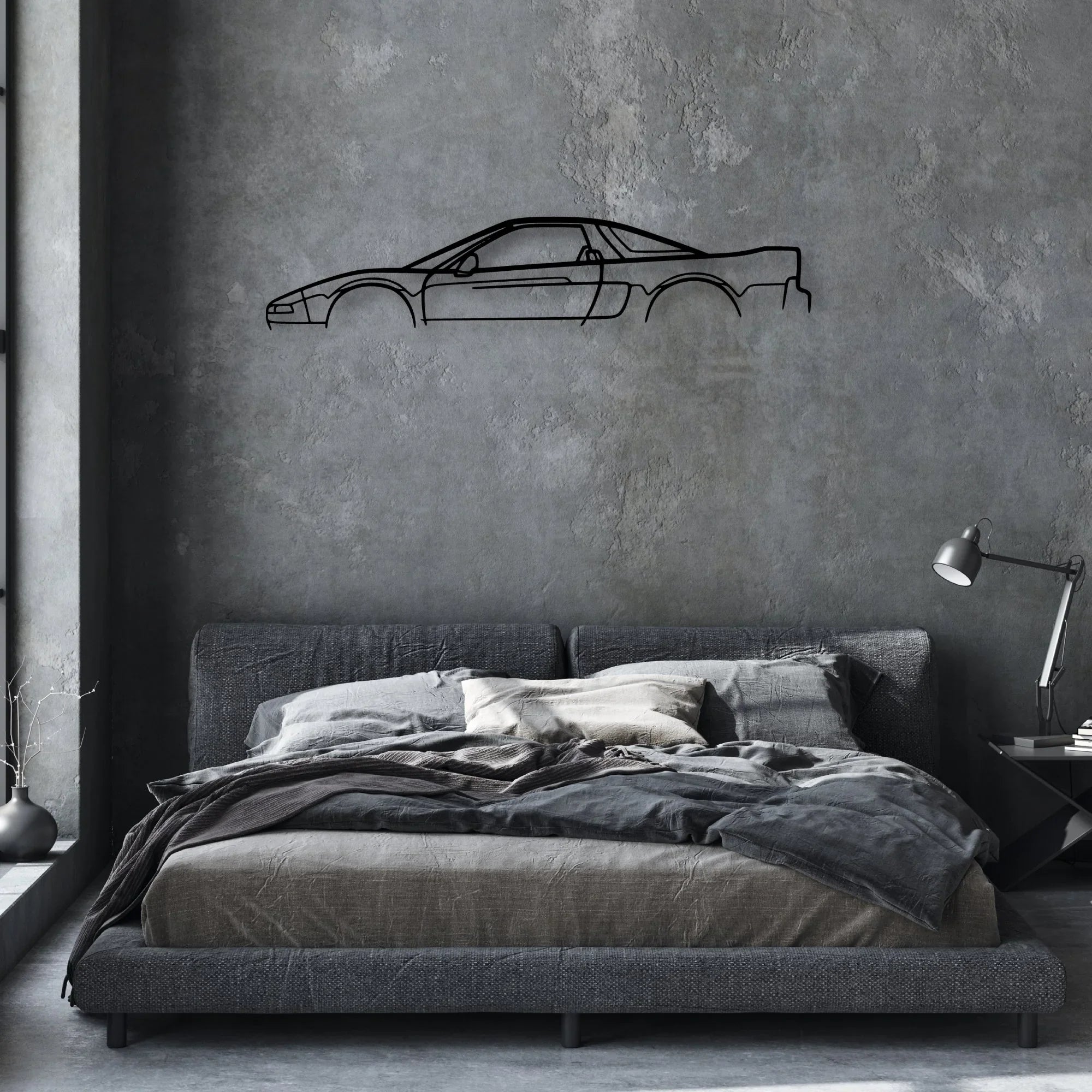 NSX Classic Silhouette Metal Wall Art - Automotive Garage Decor