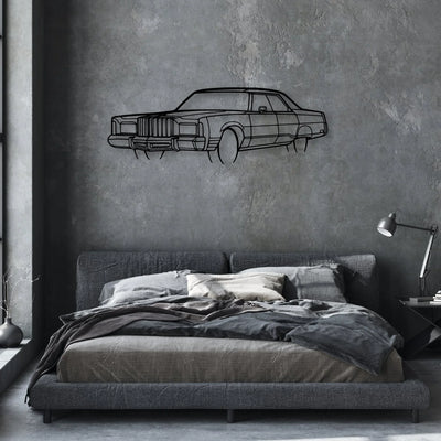 New Yorker 1978 Angle Classic Silhouette Metal Wall Art - Automotive Garage Decor