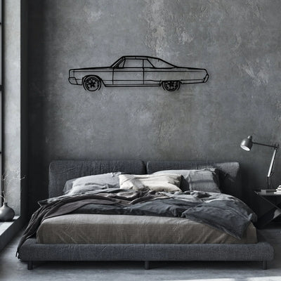 Newport Convertible 1967 Classic Silhouette Metal Wall Art - Automotive Garage Decor