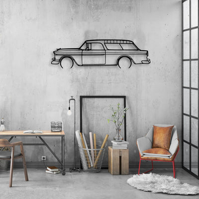 Nomad 1955 Classic Silhouette Metal Wall Art - Automotive Garage Decor