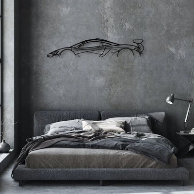 P1 GTR 2015 Classic Silhouette Metal Wall Art - Automotive Garage Decor