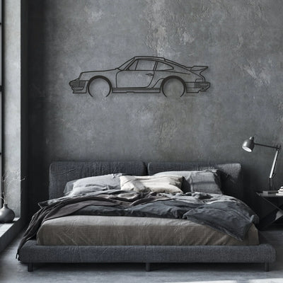 PORSCHE Classic Silhouette Metal Wall Art - Automotive Garage Decor