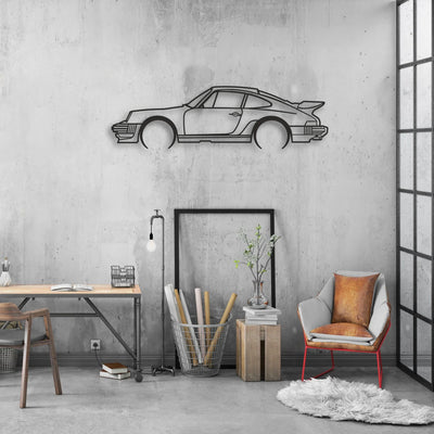PORSCHE Classic Silhouette Metal Wall Art - Automotive Garage Decor