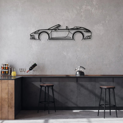 P Generation 8 Convertible Classic Silhouette Metal Wall Art - Automotive Garage Decor