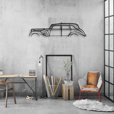 Packard Twelve 1938 Classic Silhouette Metal Wall Art - Automotive Garage Decor