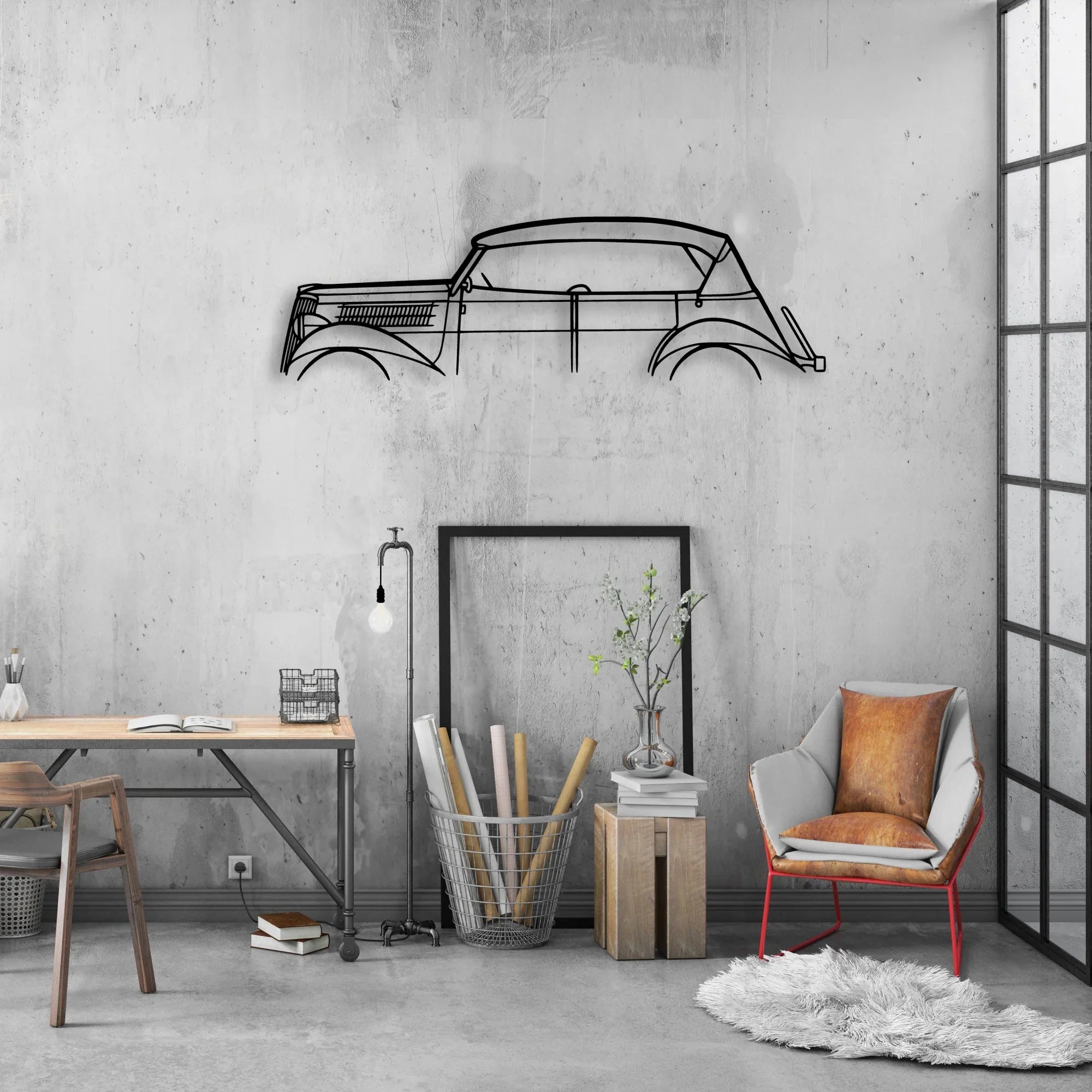 Phaeton 1930 Classic Silhouette Metal Wall Art - Automotive Garage Decor
