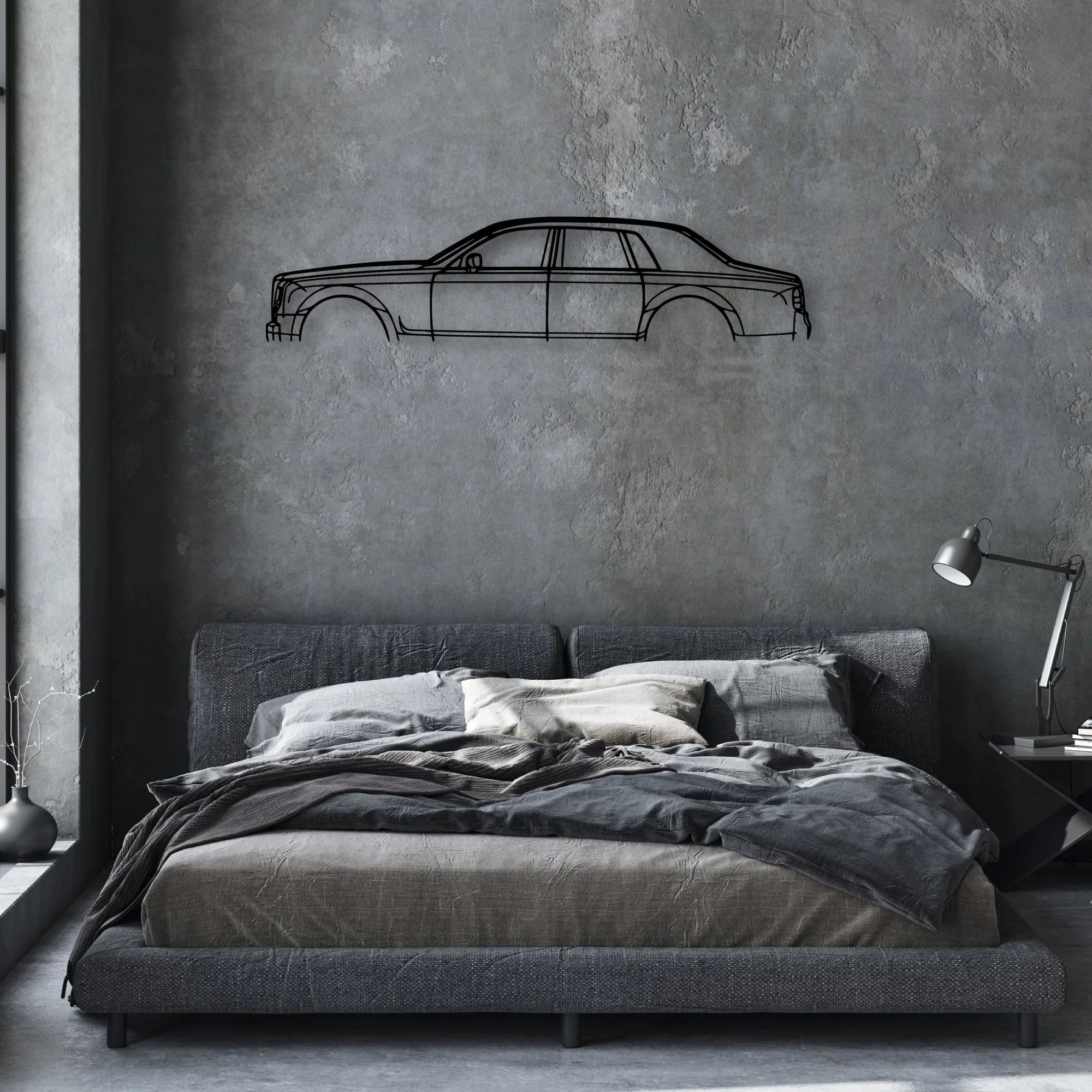 Phantom 2007 Classic Silhouette Metal Wall Art - Automotive Garage Decor