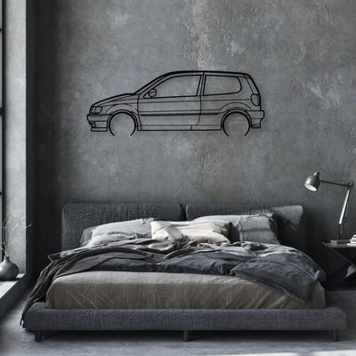 Polo 1995 Classic Silhouette Metal Wall Art - Automotive Garage Decor
