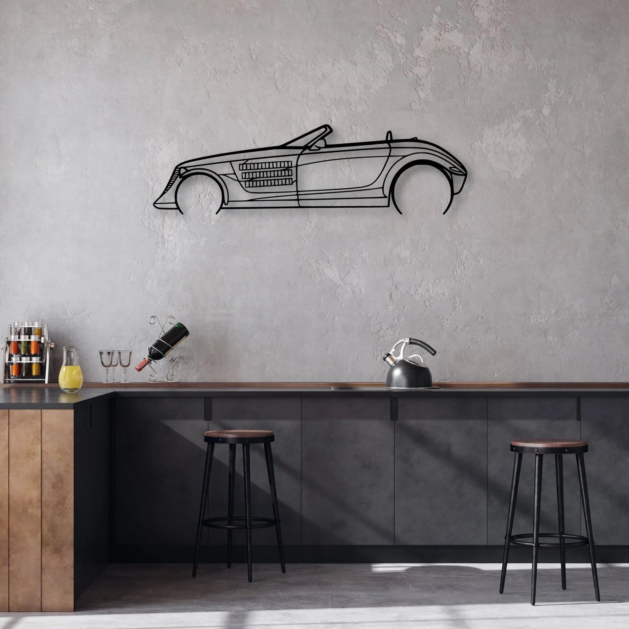 Prowler Classic Silhouette Metal Wall Art - Automotive Garage Decor