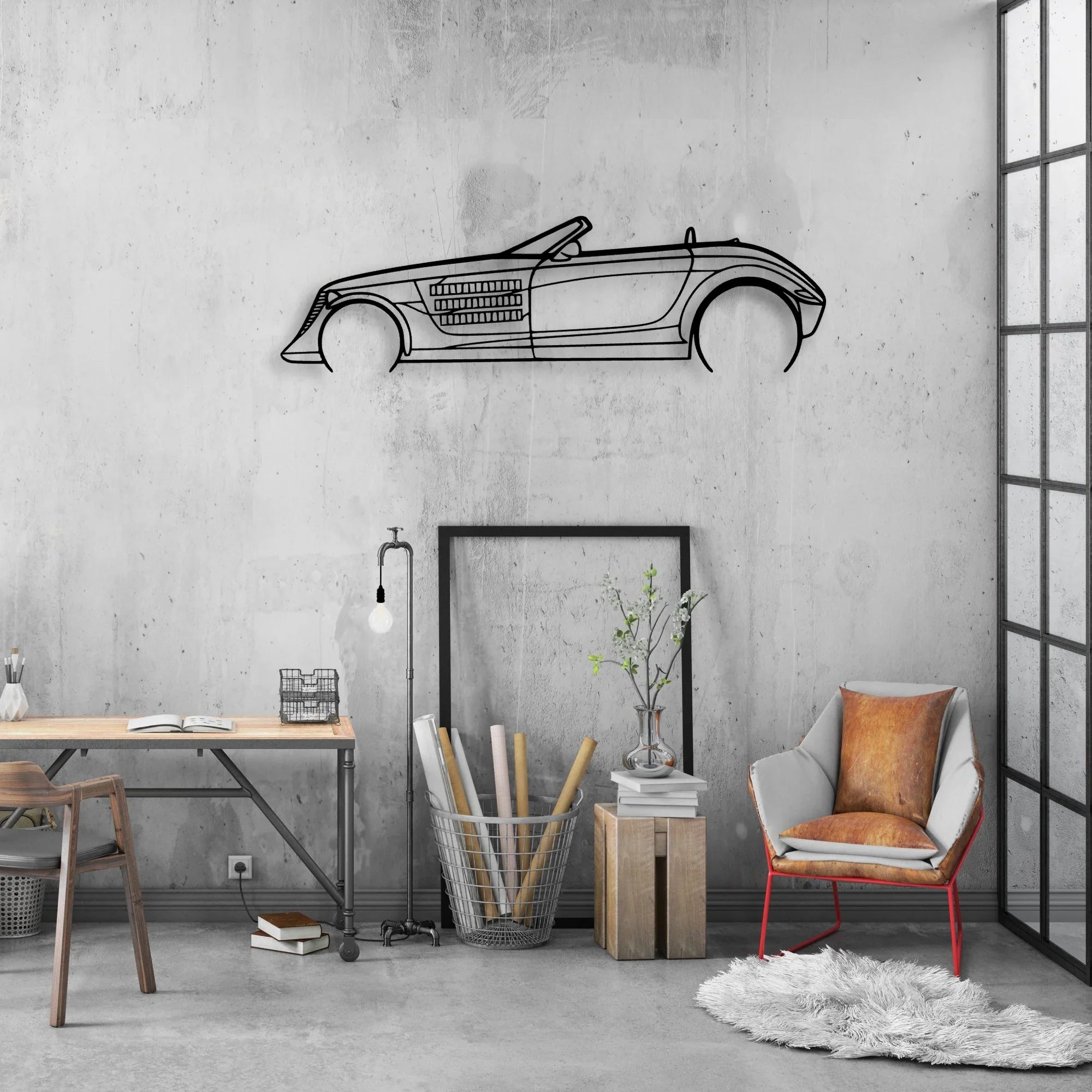 Prowler Classic Silhouette Metal Wall Art - Automotive Garage Decor